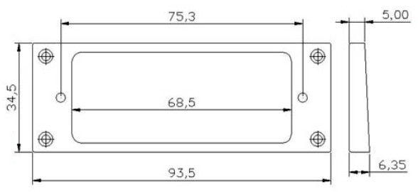 Mini Humbucker Pickup Rings Flat Bottom