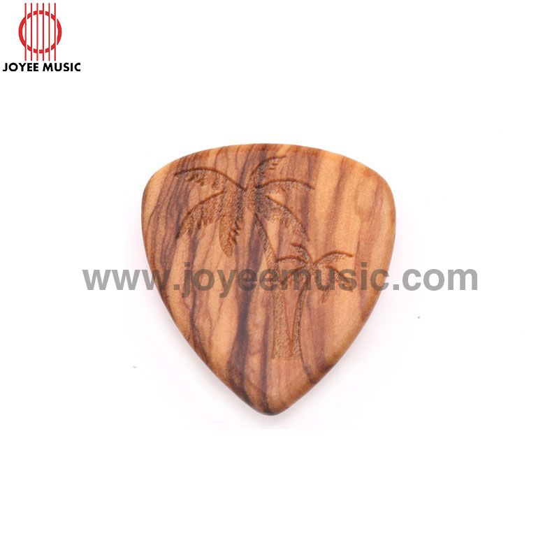 Custom Logo Design Engraved Real Wooden Guitar Picks