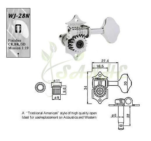 Wilkinson Open Gear Acoustic Guitar Machine Heads