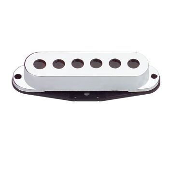 Single Coil Pickup 6.3mm Hole Chrome Plastic Cover