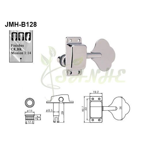 Bass Machine Heads Covered Gear Type