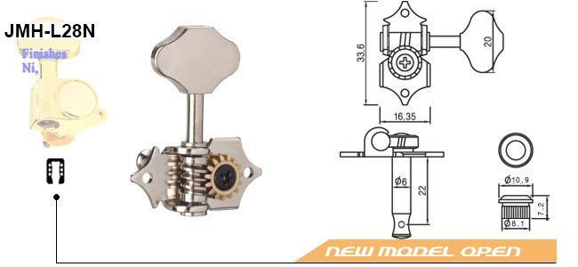 Open Gear Tuning Pegs for Acoustic Guitars