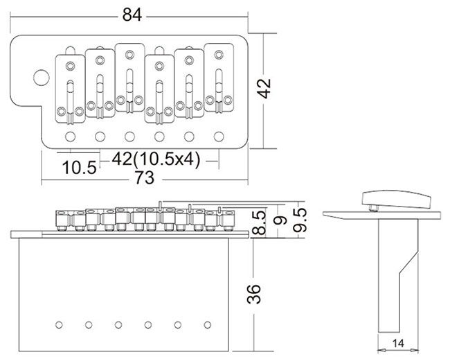 Roller Saddle Strat Guitar Tremolo