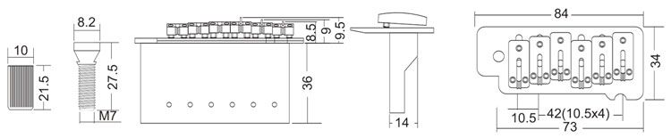 ST Tremolo Bridge Roller Saddles