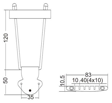 Jazz Guitar Tailpiece