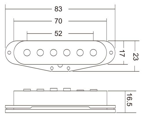 Single Coil Pickup Stagger Alnico 5 rods