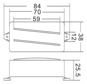 Humbucker Pickup Twin Blade Pole Pieces