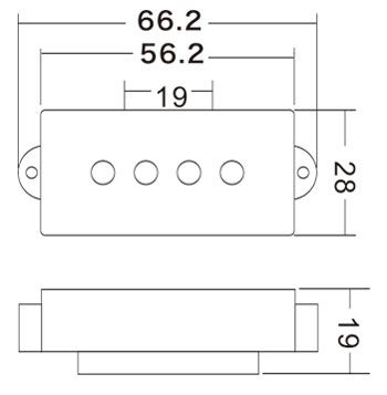 P Bass Pickups Vintage Open Type Alnico V Magnets