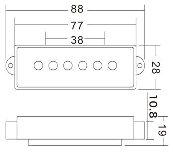 P Bass Pickups 5-string Vintage Open Type Alnico V Magnets