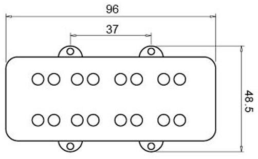 J Bass Humbucker Pickups Open Type