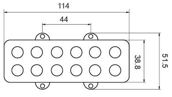 J Bass Humbucker Pickups 6-string Open 9.5mm Pole Pieces