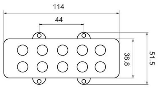 J Bass Humbucker Pickups 86mm Steel Bar Pole Pieces