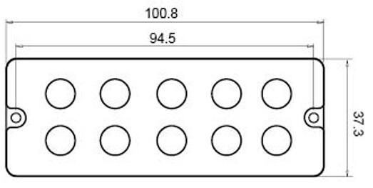 J Bass Humbucker Pickups 5-string Soap Bar 9.5mm Pole Pieces