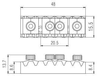 Locking Nut Top Mount 7 String Type