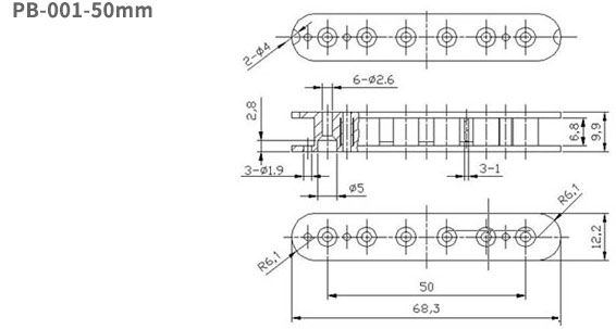 Guitar Humbucker Pickup Bobbin Screw Side