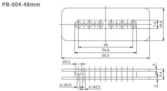 P90 Pickup Bobbin 80.5mm Long