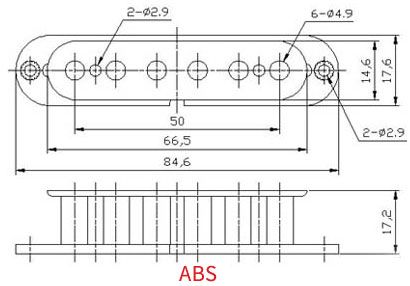 Single Coil Pickup Bobbin Straight Type