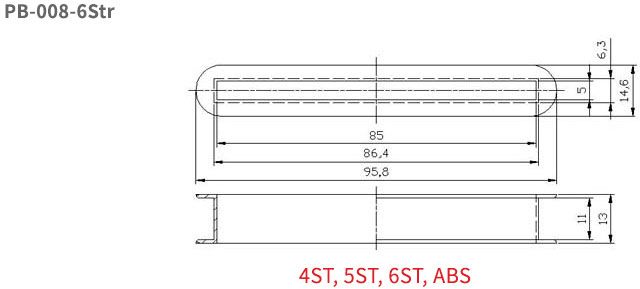 Bass Pickup Bobbins Slot Type