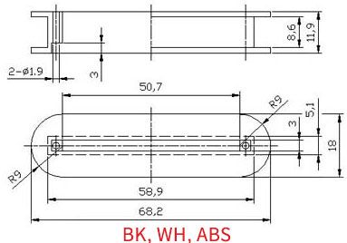 Humbucker Pickup Bobbin ABS Material Slot Type