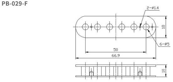 Humbucker Pickup Bobbins Slug Side Type