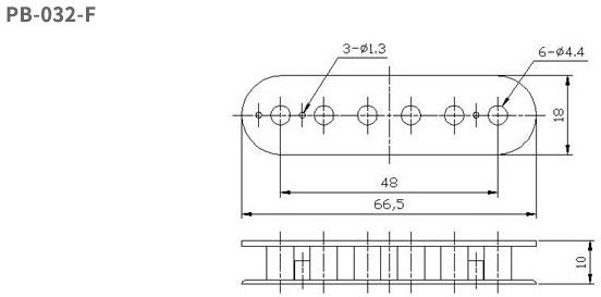 Humbucker Pickup Bobbins Slug Side 48mm