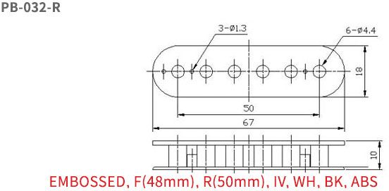 Humbucker Pickup Bobbins Slug Side 48mm