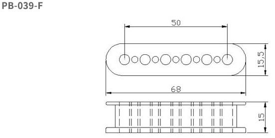 Humbucker Pickup Bobbins 68mm Long