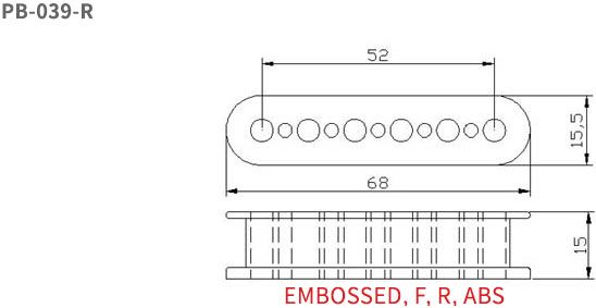 Humbucker Pickup Bobbins 68mm Long