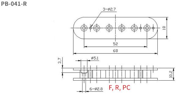 Humbucker Pickup Bobbins PC Material Screw Side