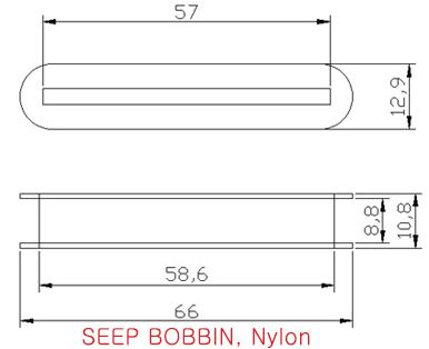 Mini Humbucker Pickup Bobbin Nylon Material Slot Type