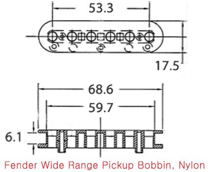 Wide Range Humbucker Pickup Bobbin Fender Type