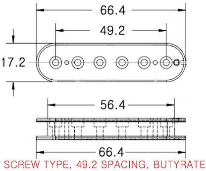 Humbucker Pickup Bobbin Butyrate Material Screw Side