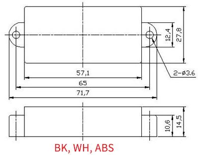 P Bass Pickup Cover Closed Type