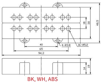 Jazz Bass Pickup Cover 2 in 1 Type