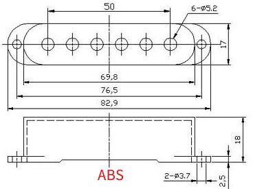 Single Coil Pickup Cover 18mm High