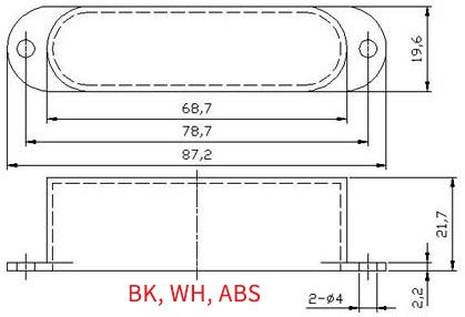 Single Coil Pickup Cover Closed Type