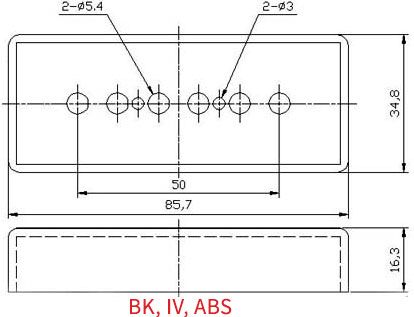 P90 Soapbar Pickup Cover 50mm Pole Piece Spacing