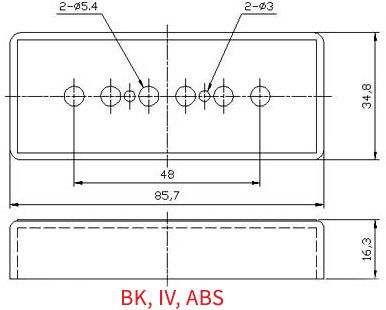 P90 Soapbar Pickup Cover 48mm Pole Piece Spacing