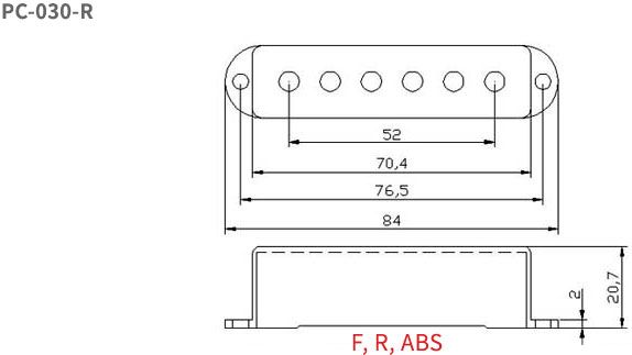 Single Coil Pickup Cover Jumbo Type