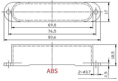 Single Coil Pickup Cover Closed Type