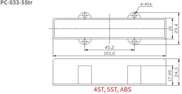 Jazz Bass Pickup Covers 4, 5 String Closed Types