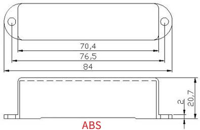 Single Coil Pickup Cover Jumbo Closed Type