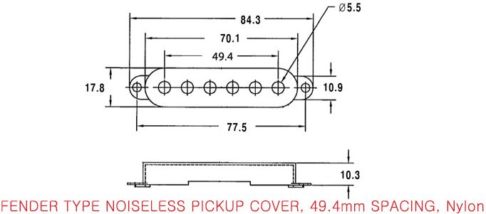 Single Coil Pickup Cover Fender Noiseless Type