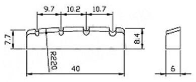 Graphite Nut Gibson Bass 40mm Type