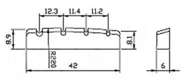 Graphite Nut Gibson Left Handed Bass 42mm Type