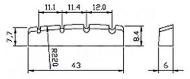 Graphite Nut Gibson Style Bass 43mm Type