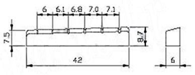 Graphite Nut Gibson Guitar 42mm Type